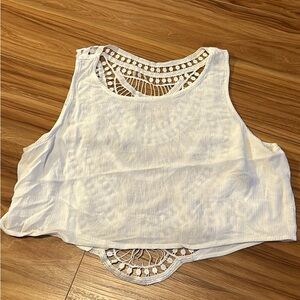 White H&M Sleeveless Top with Back Detailing